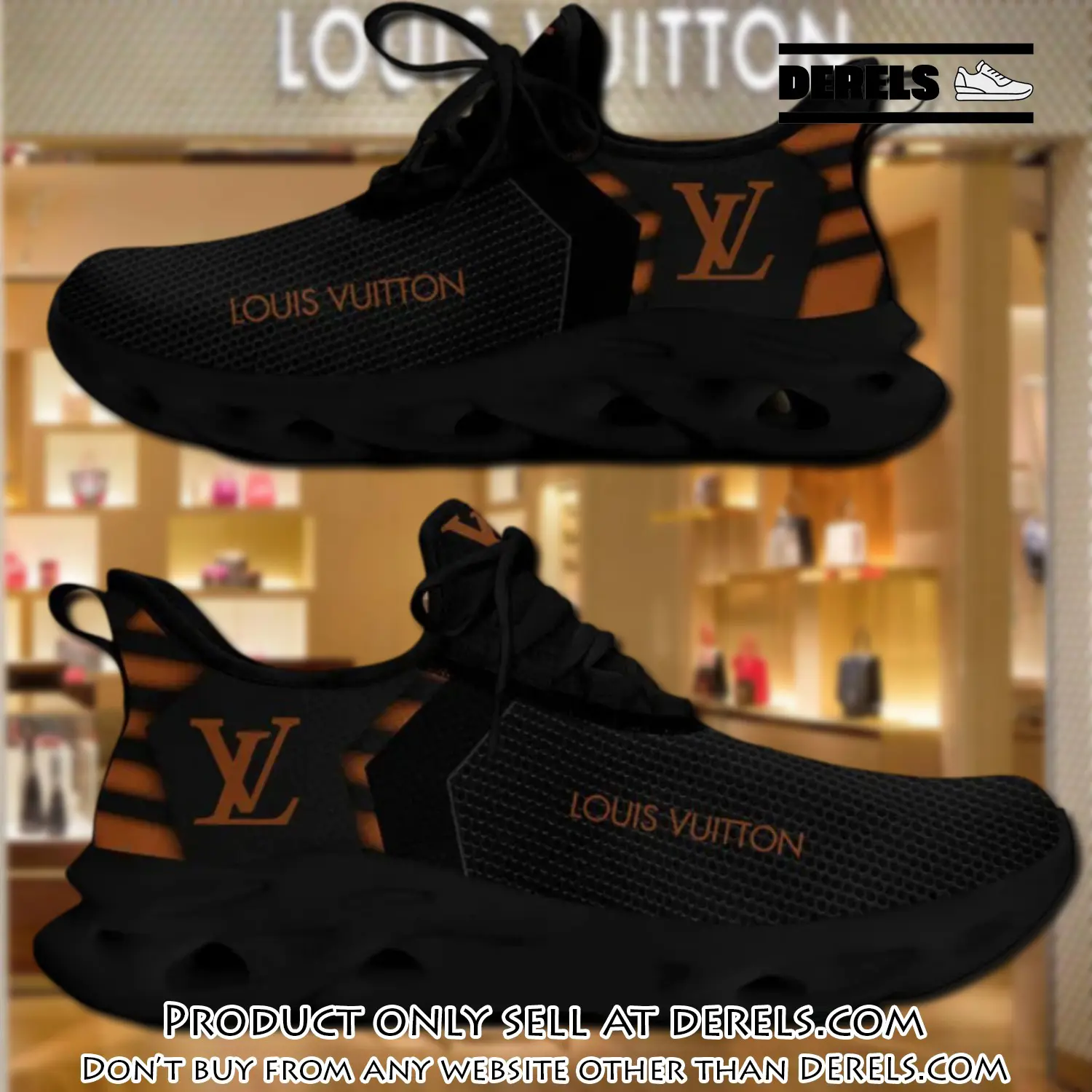 Louis vuitton orange logo black max soul shoes luxury brand gifts for men women dr2037627